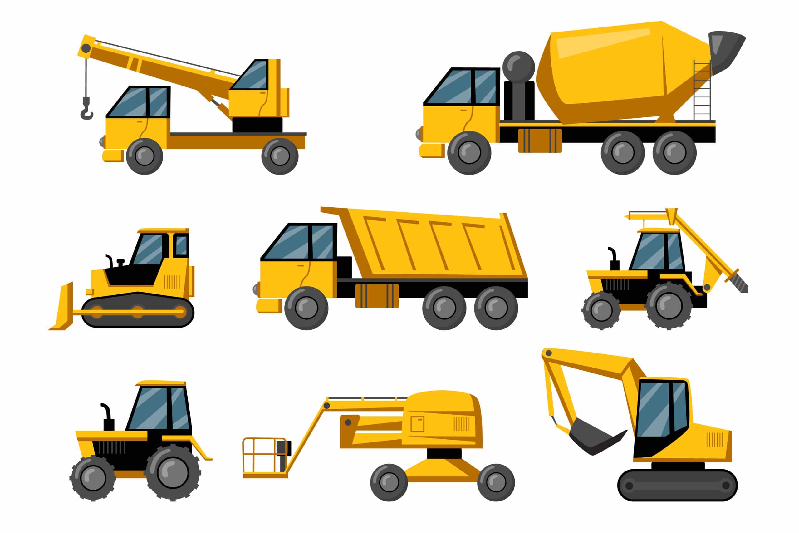 Construction trucks set